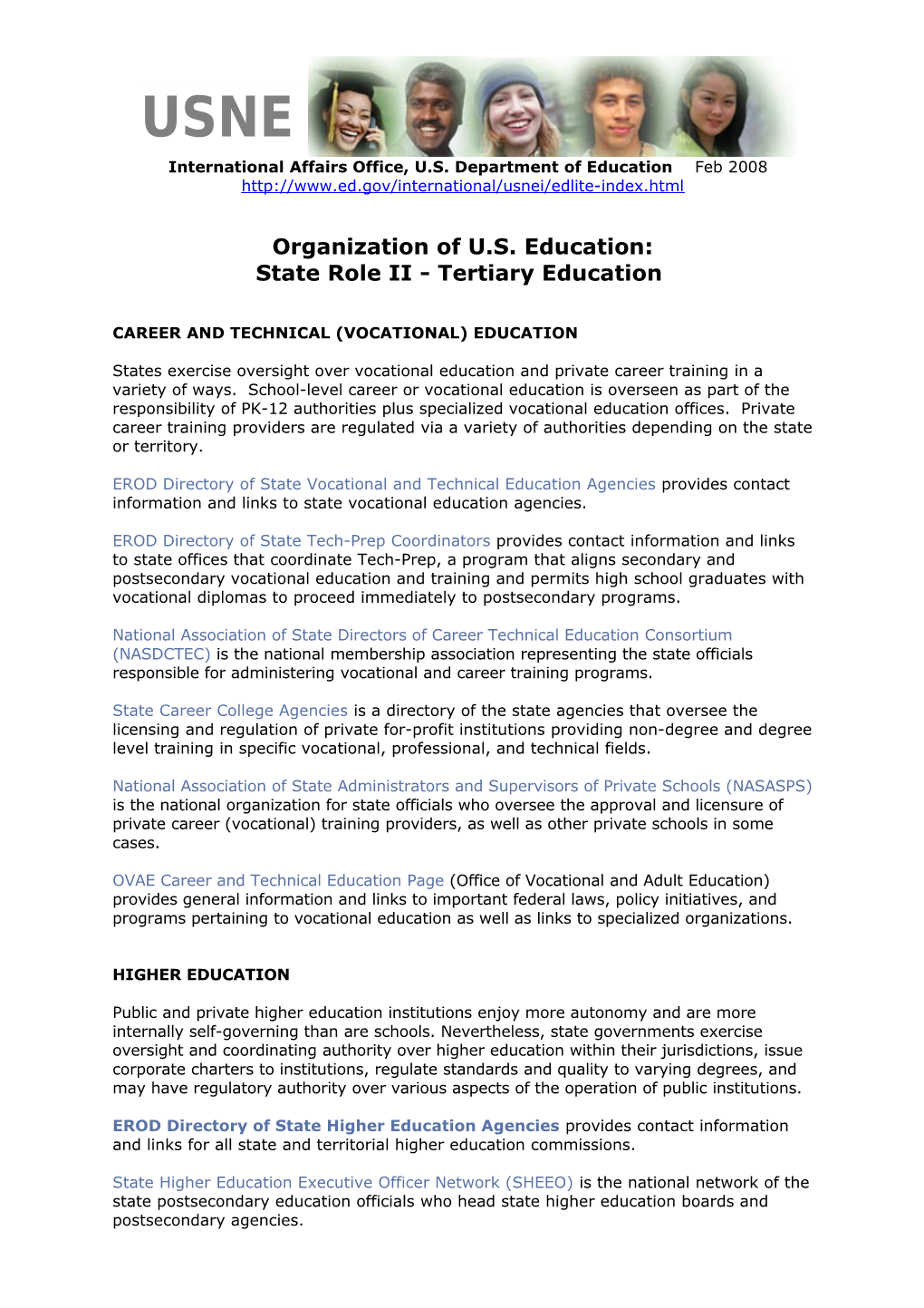 State Role II Tertiary Education (MS Word)