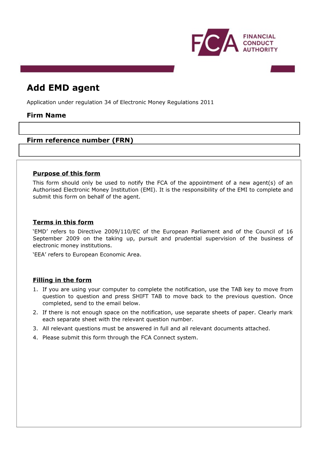 Firm Reference Number (FRN)