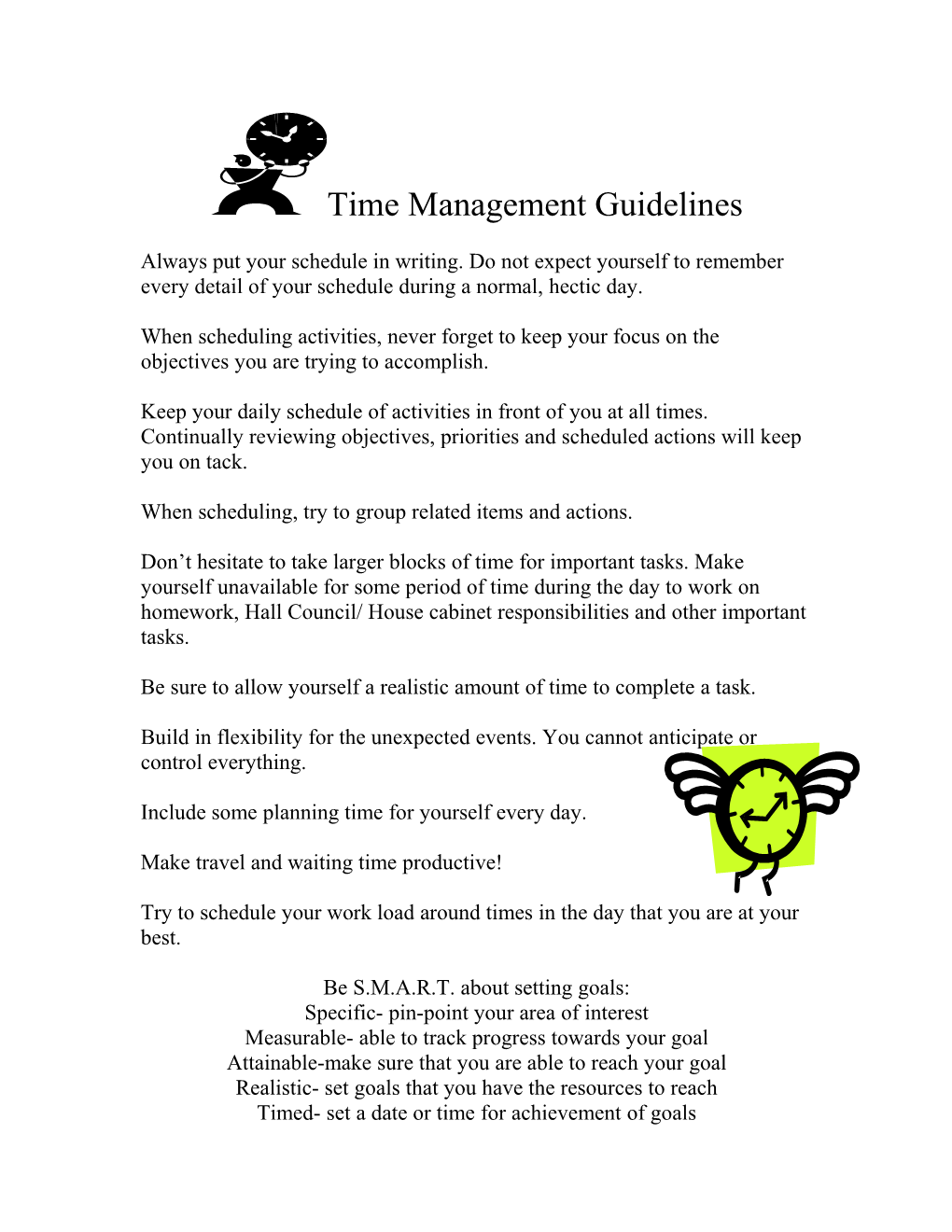 Time Management Guidelines