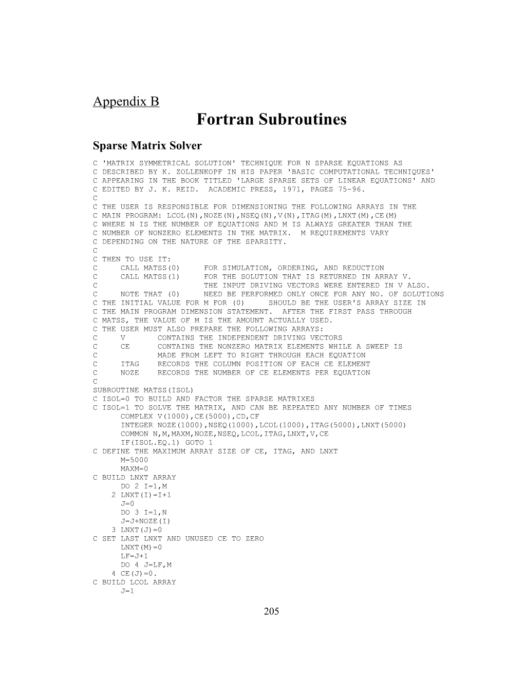 Fortran Subroutines