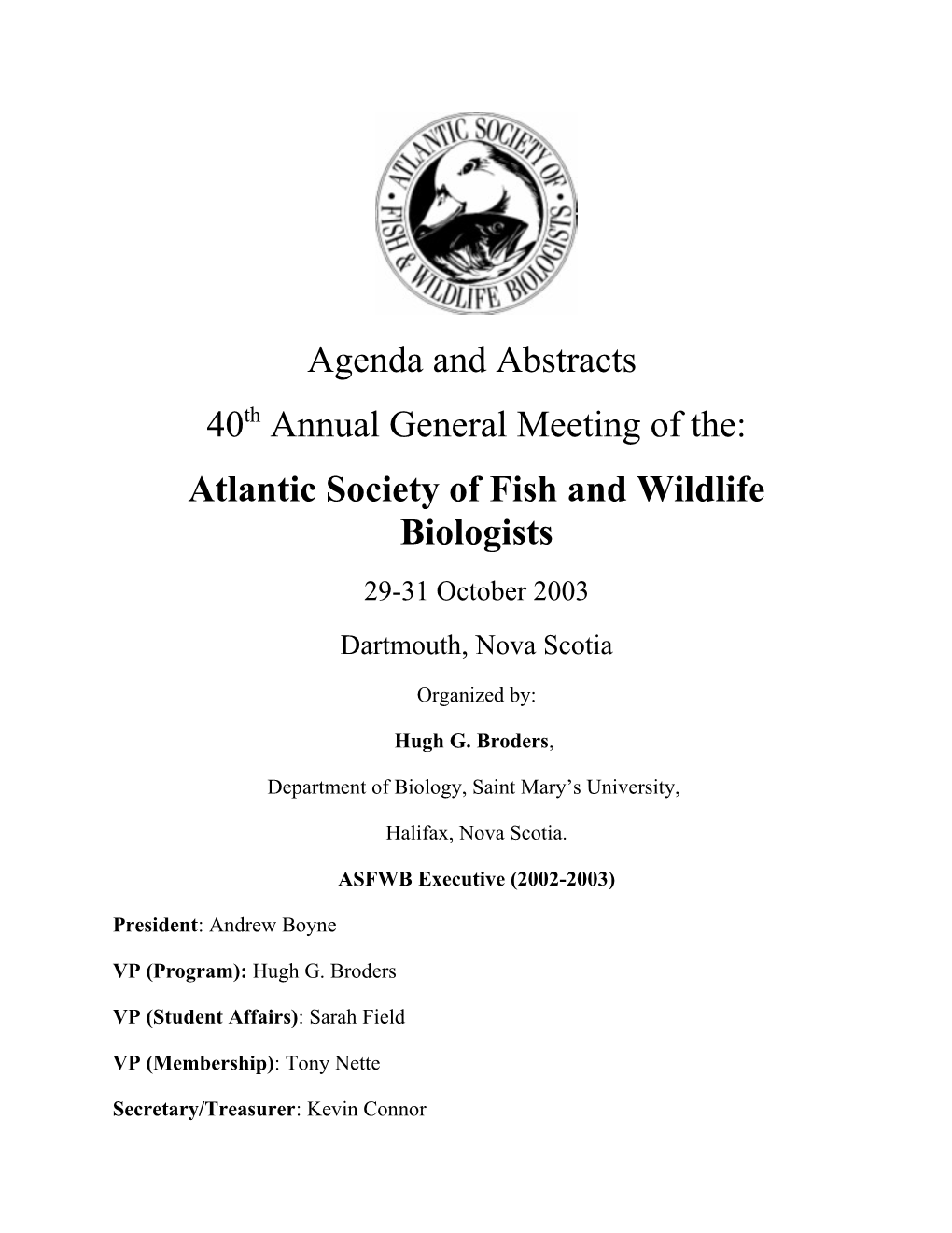 Atlantic Society of Fish and Wildlife Biologists