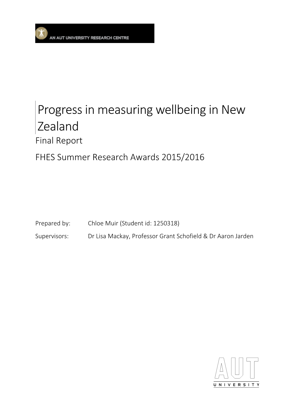 Progress in Measuring Wellbeing in New Zealand