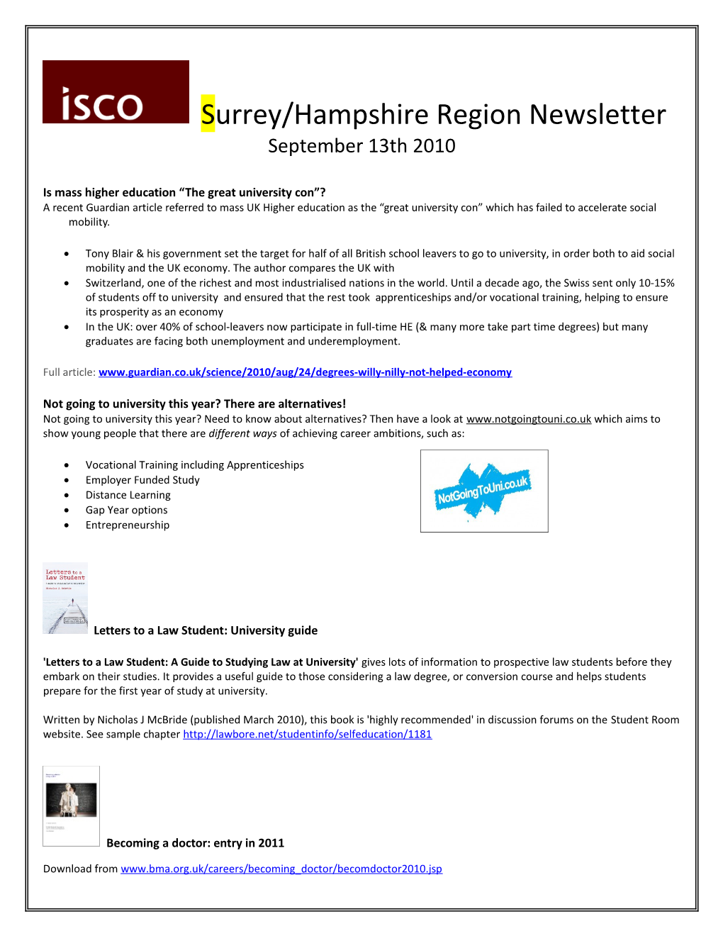 SW Region Newsletter