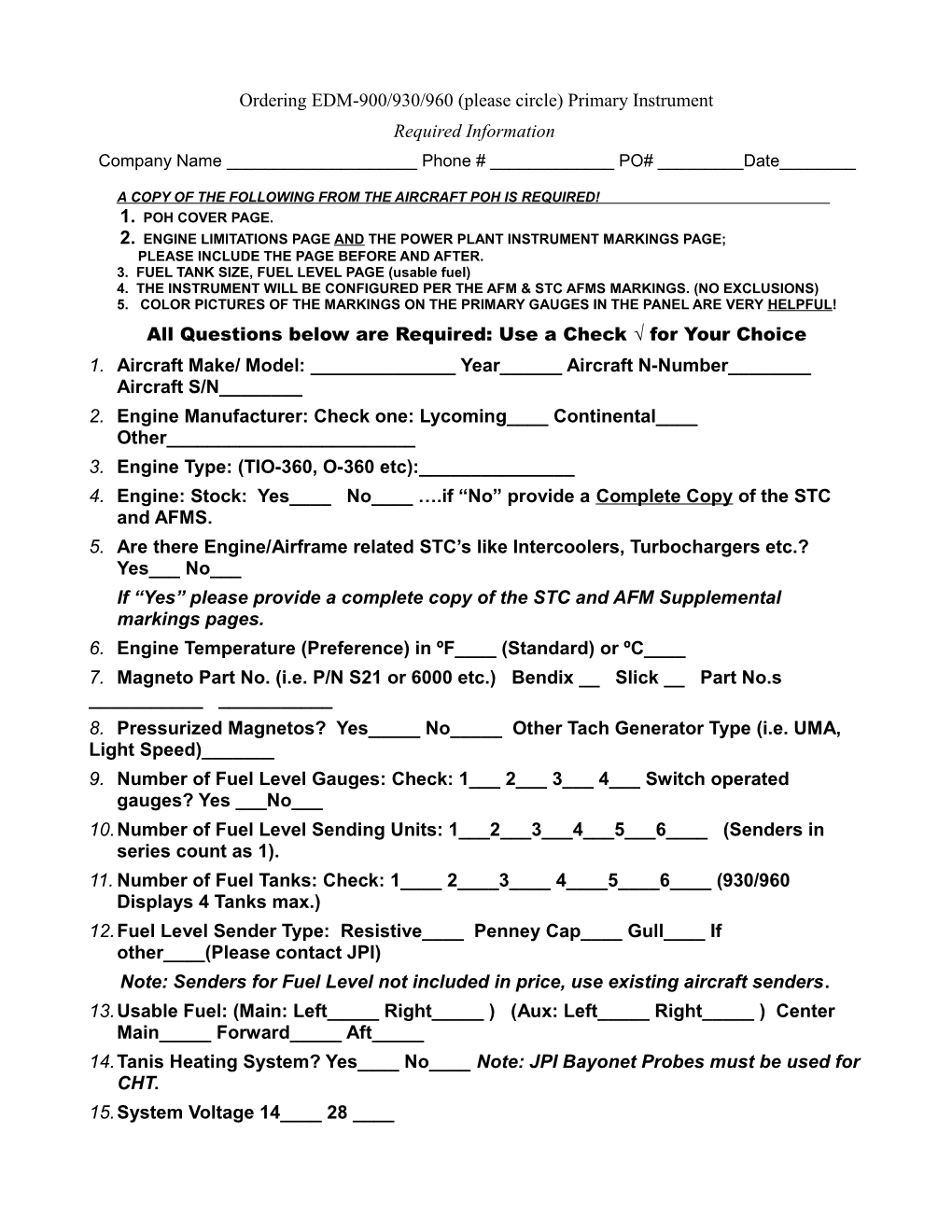 JPI FAX Order Form