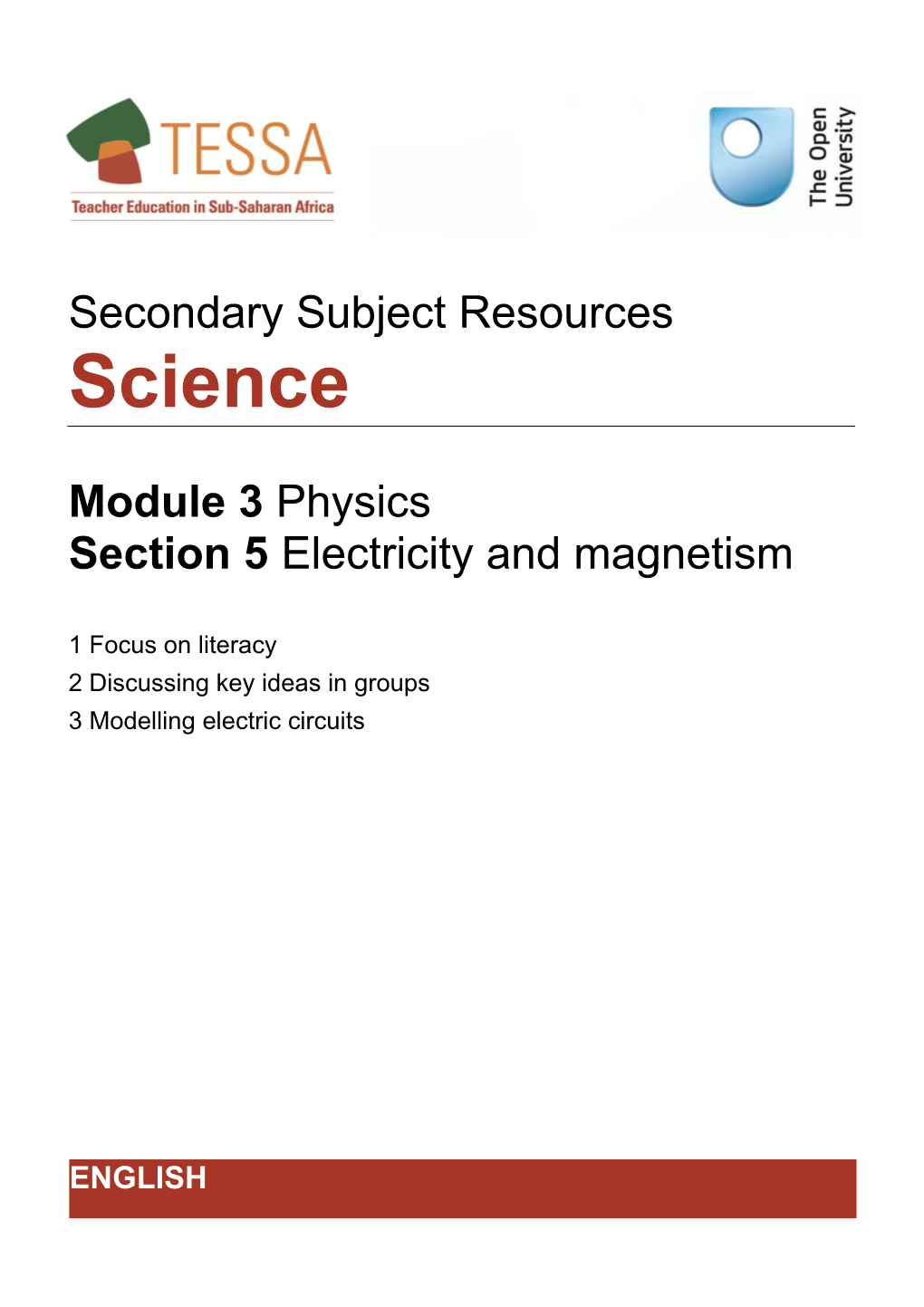Section 5 : Electricity and Magnetism