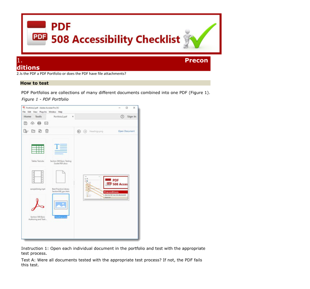 PDF 508 Accessibility Checklist