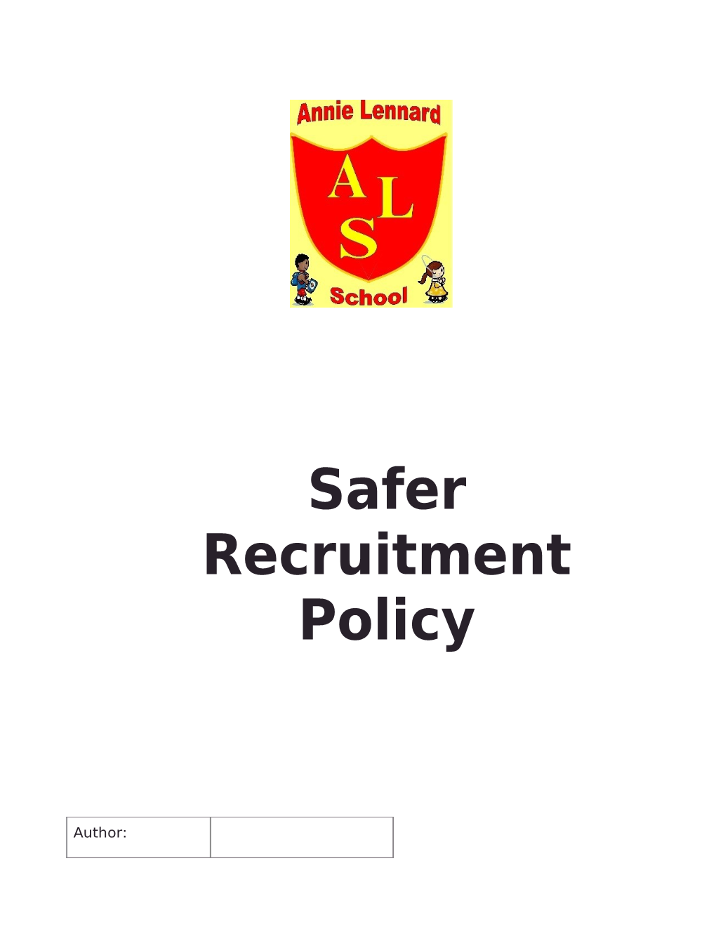 Safer Recruitmentpolicy
