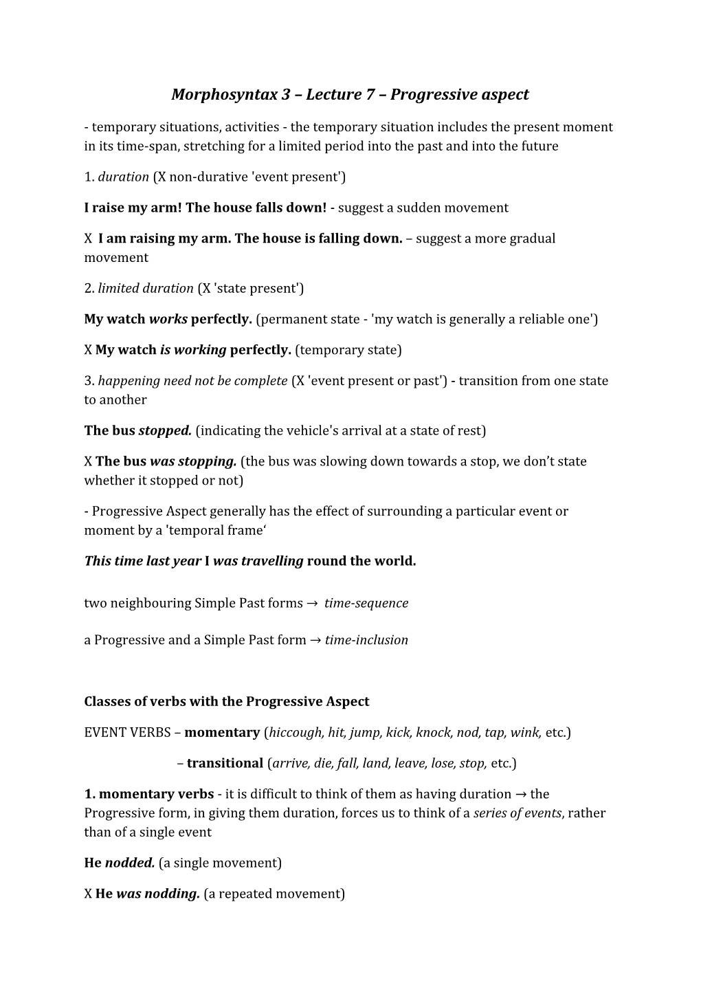 Morphosyntax3 Lecture 7 Progressiveaspect