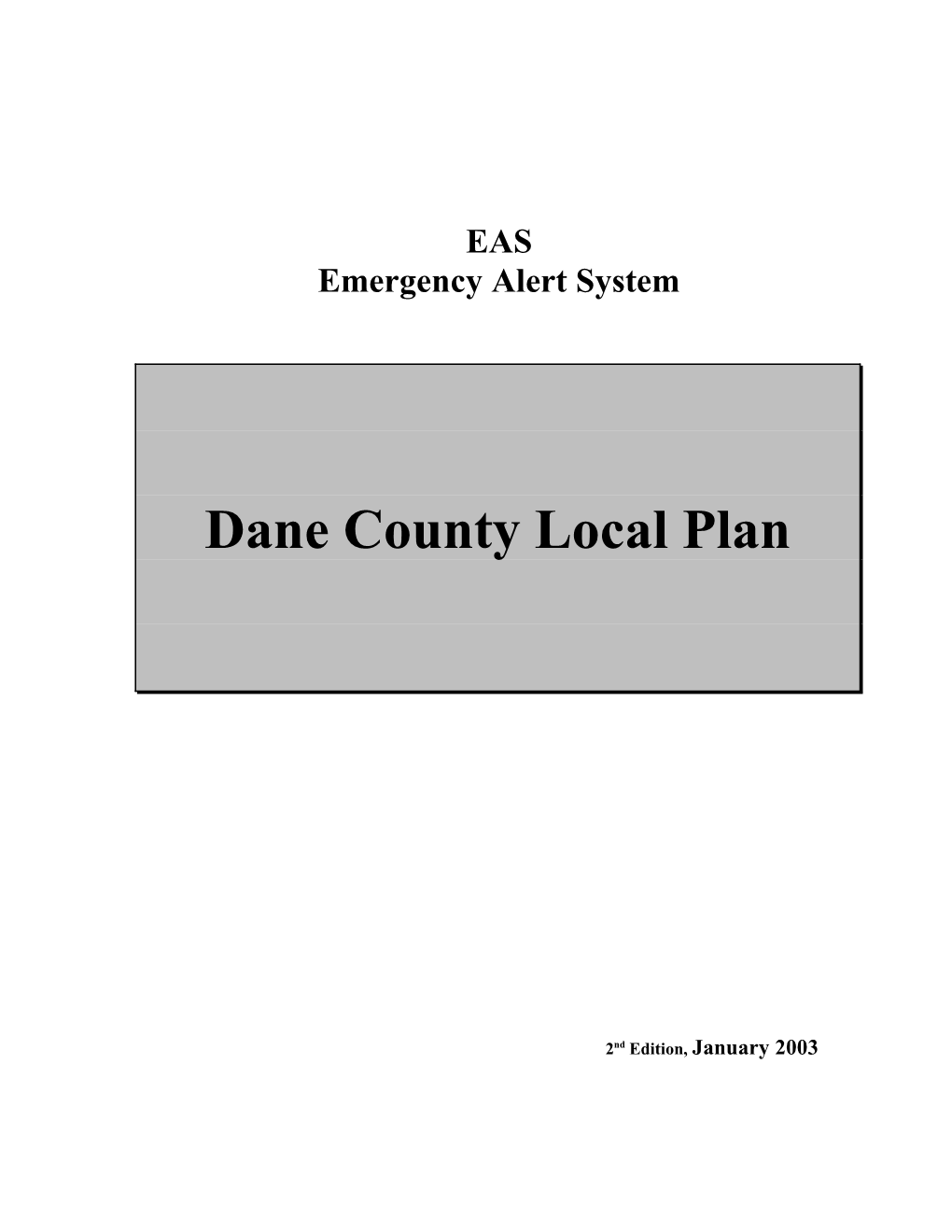 Dane County Local Plan