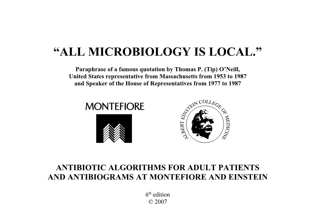 All Microbiology Is Local