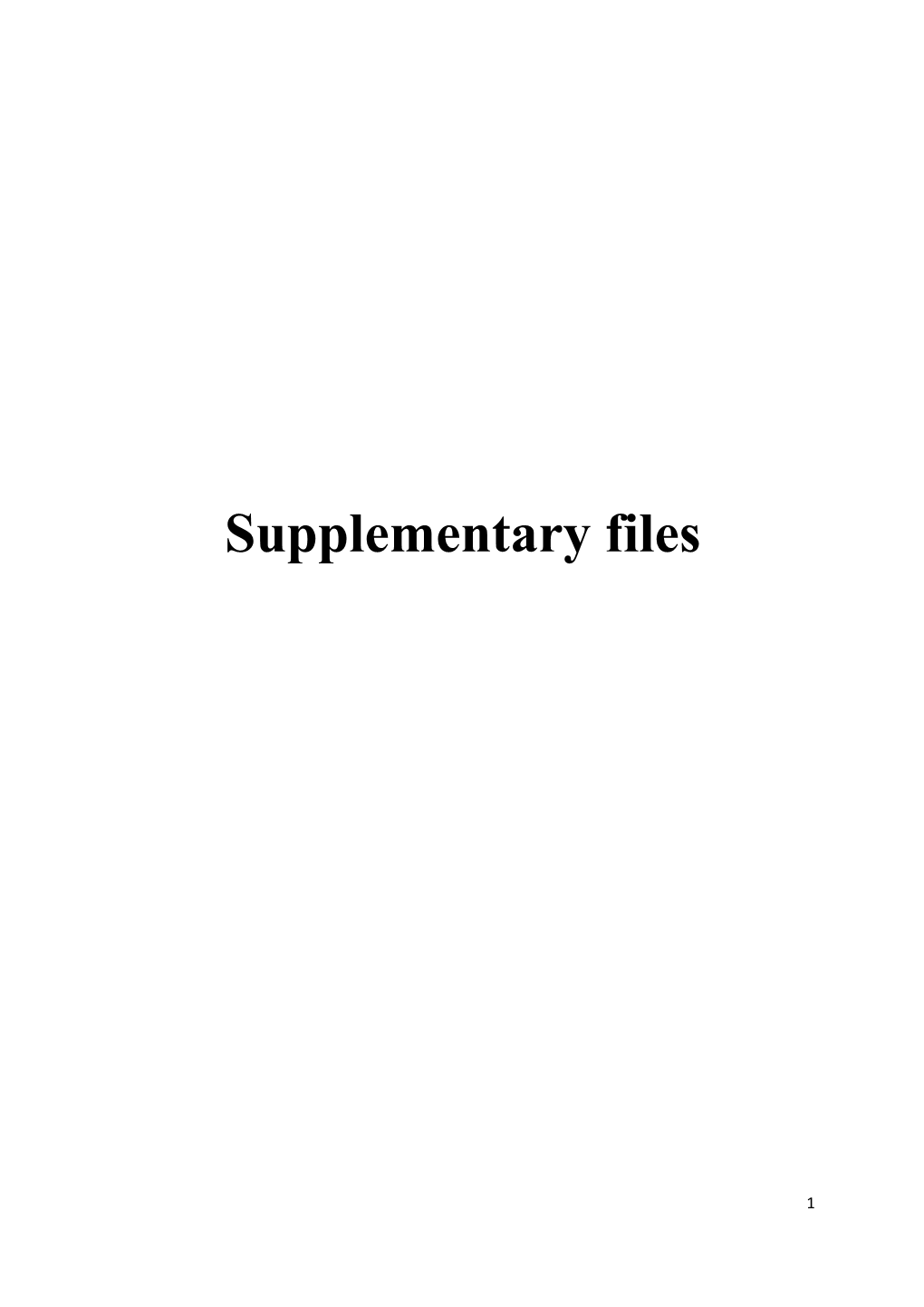 Supplementary Files