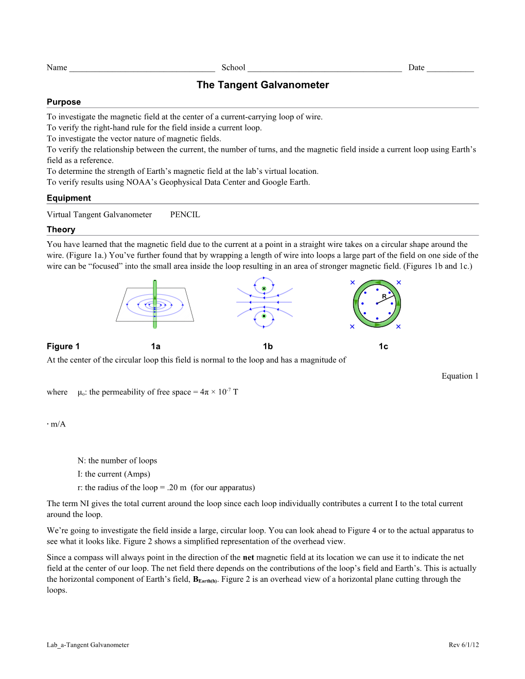 The Tangent Galvanometer