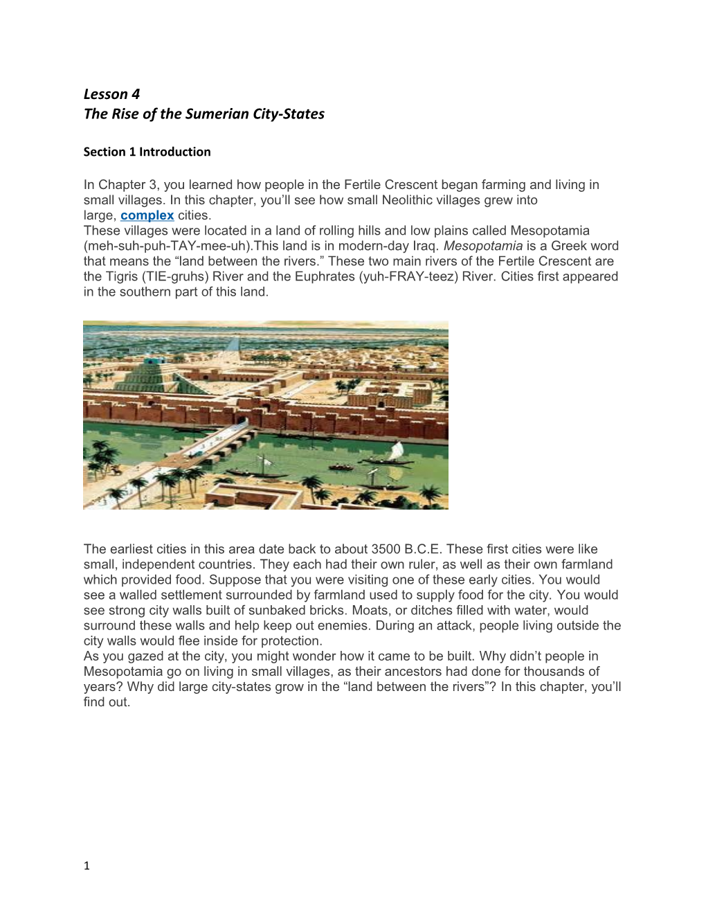 The Rise of the Sumerian City-States