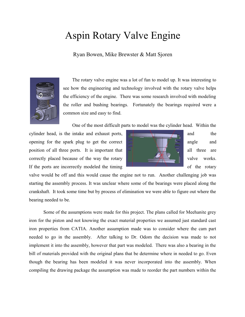 Aspin Rotary Valve Engine