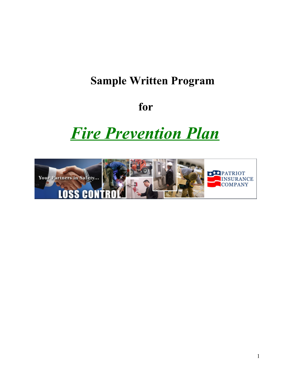 Fire Prevention Plan