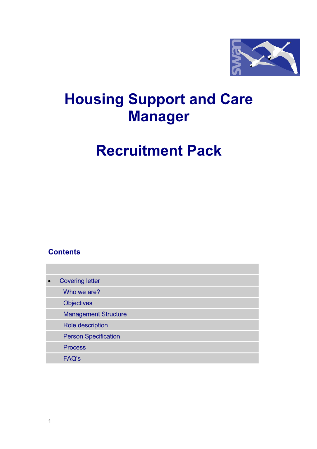 Housing Support and Care Manager