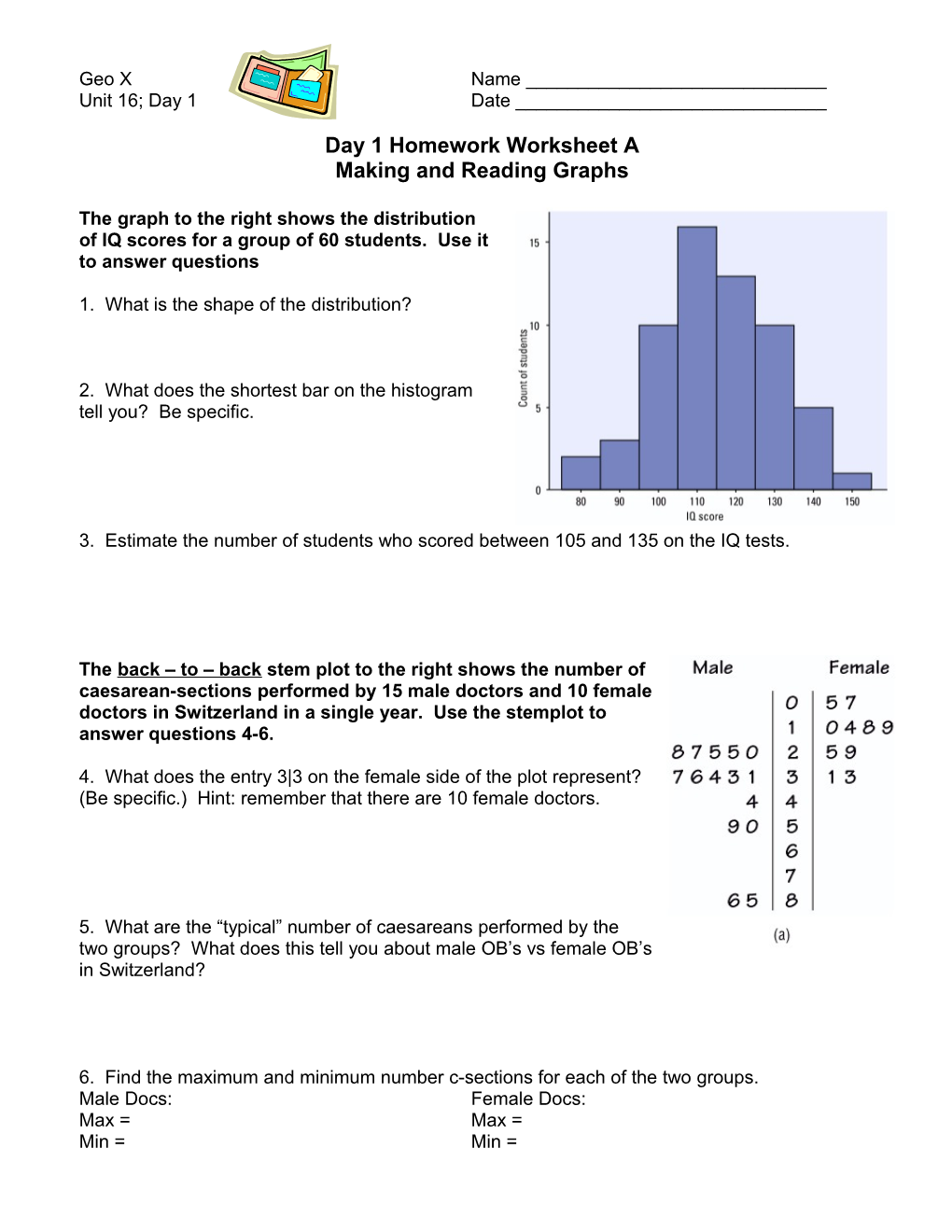 Making and Reading Graphs