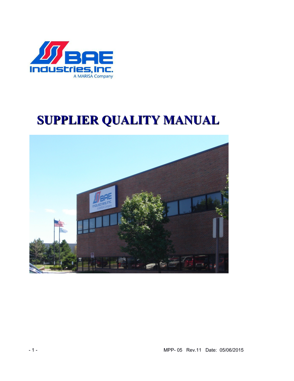 Webasto Quality Guidelines for Suppliers