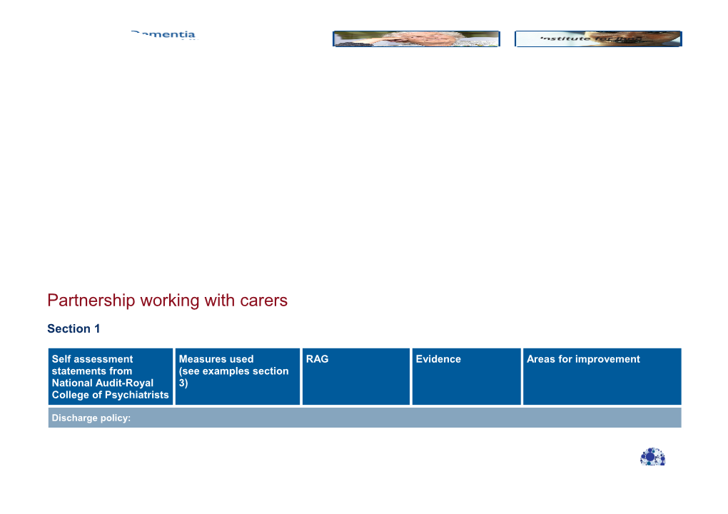 Partnership Working with Carers