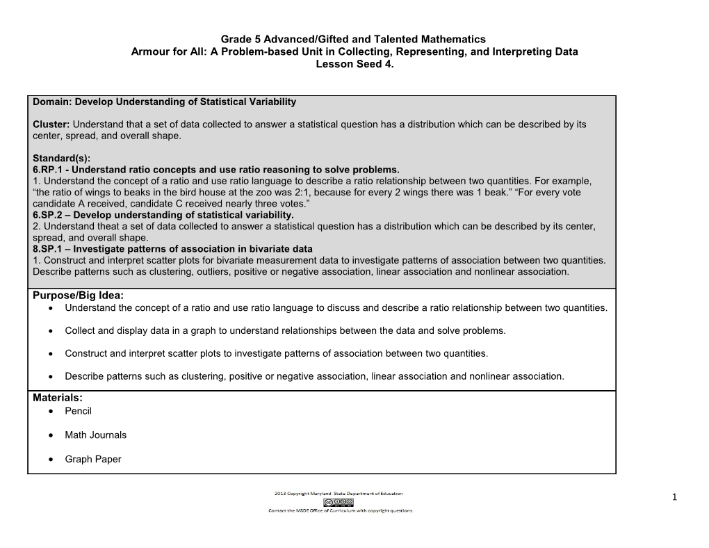 Grade 5 Advanced/Gifted and Talented Mathematics