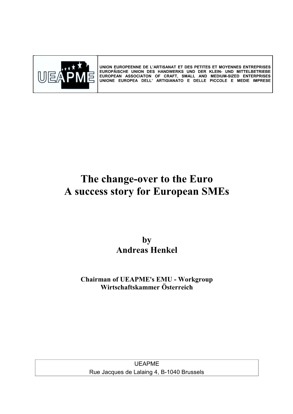 Tables Euro-Questionnaire UEAPME