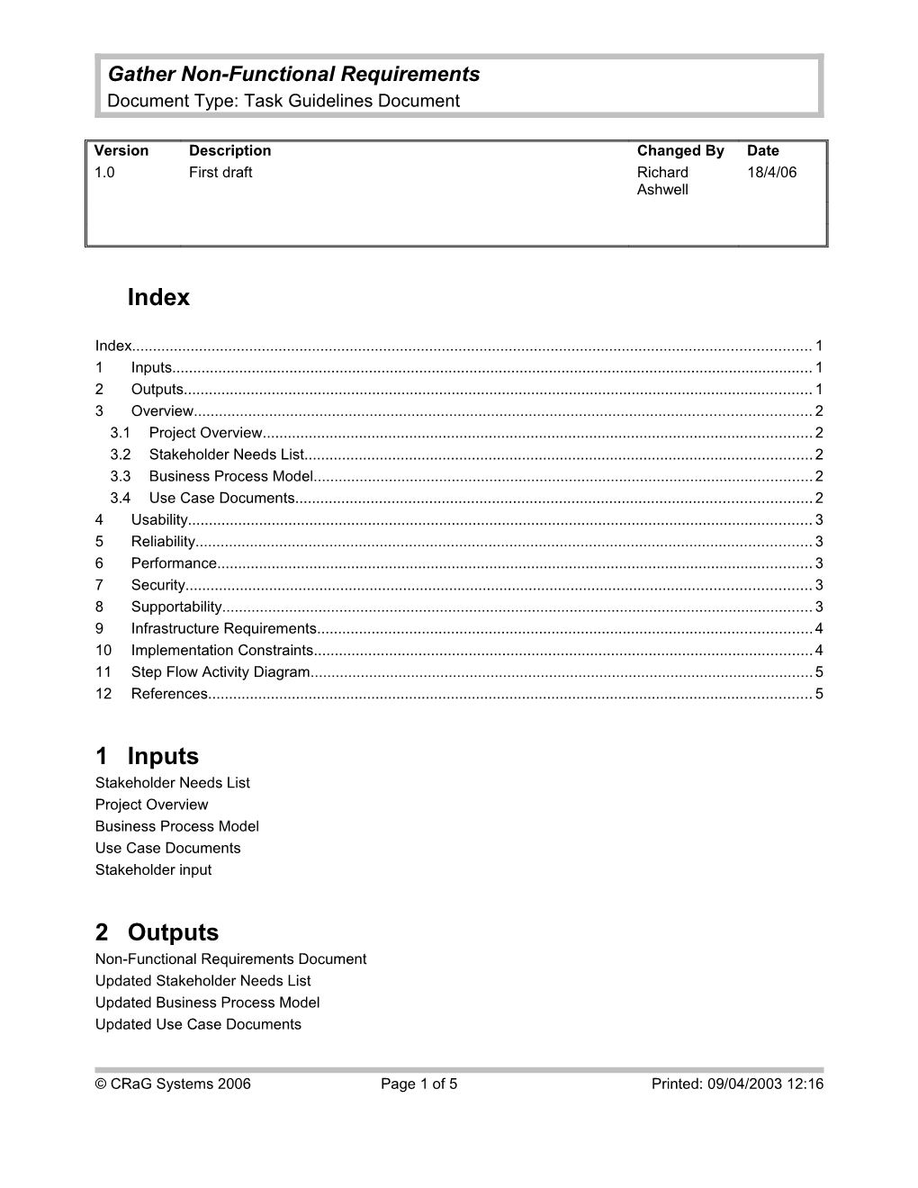 Gather Non-Functional Requirements - Task Guidelines