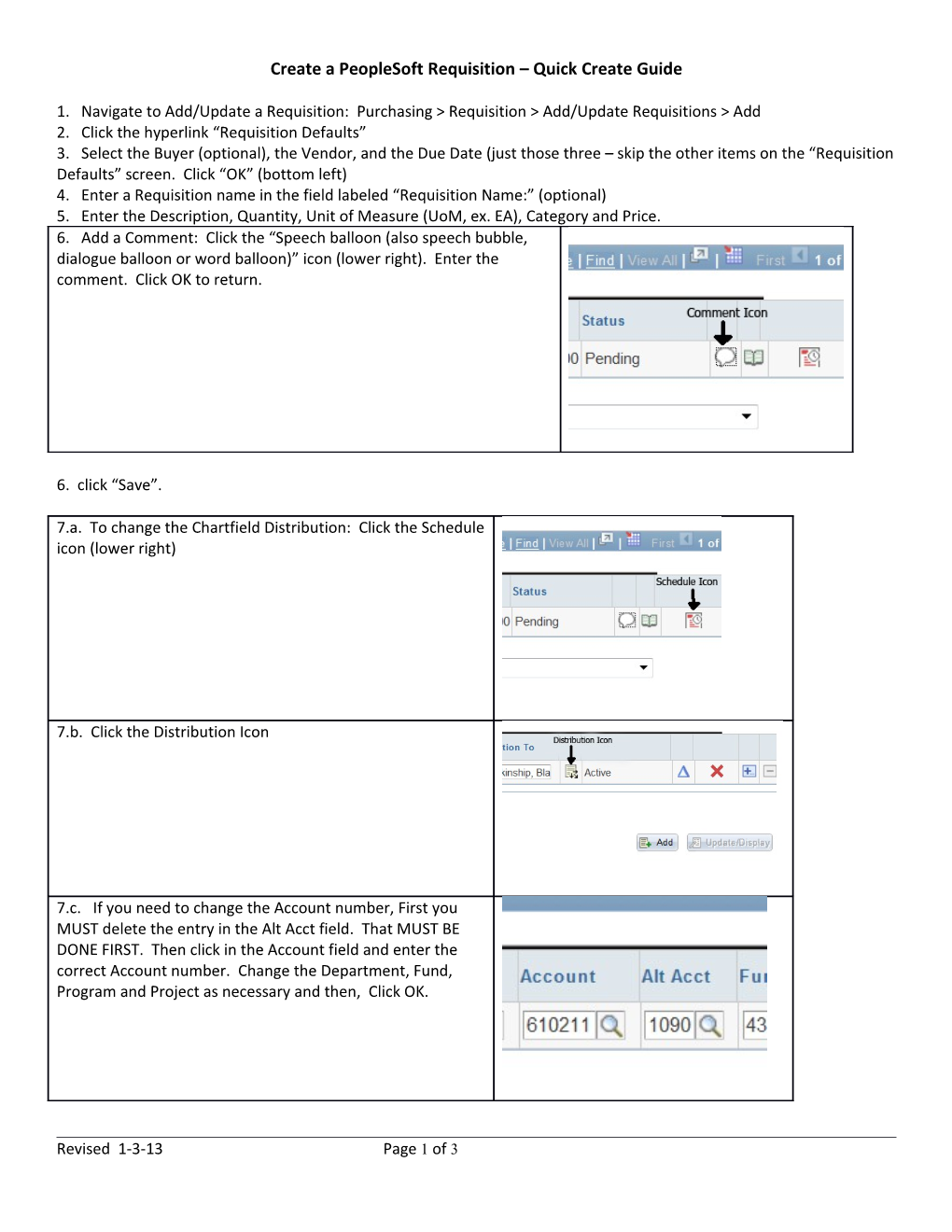 Create a Peoplesoft Requisition Quick Create Guide