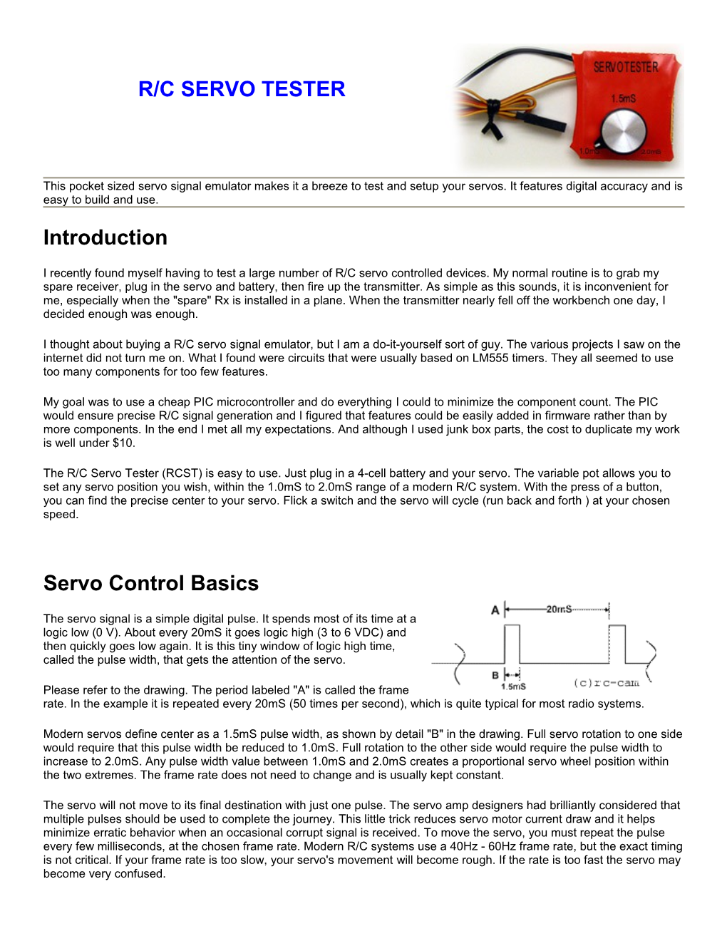 R/C Servo Tester