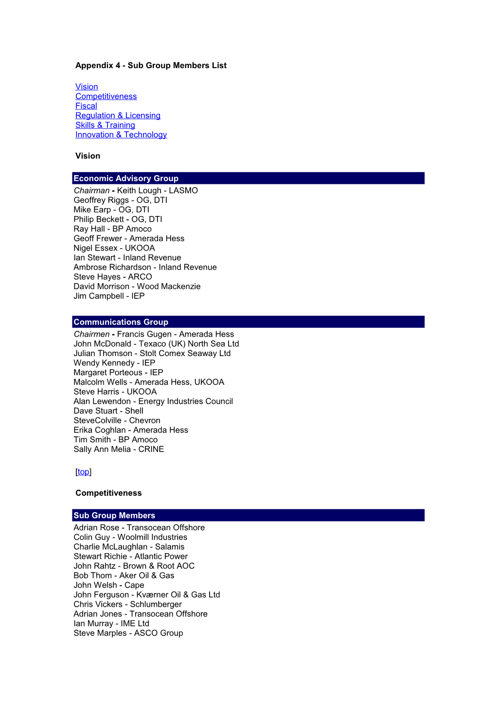 Taskforce Supplementary Papers - Executive Summary