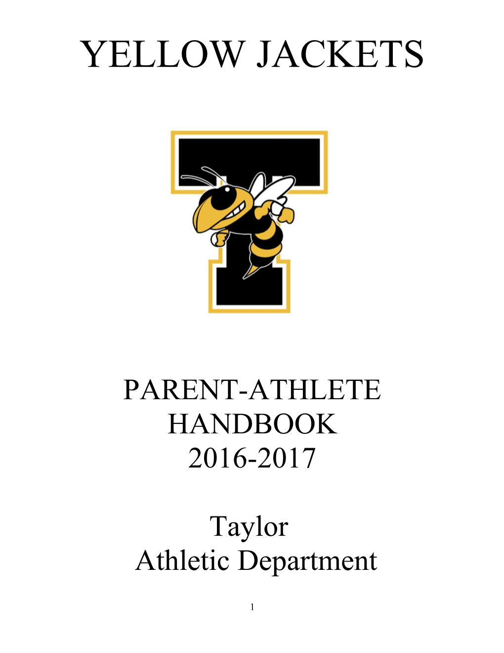 Taylor Parent Athletic Handbook