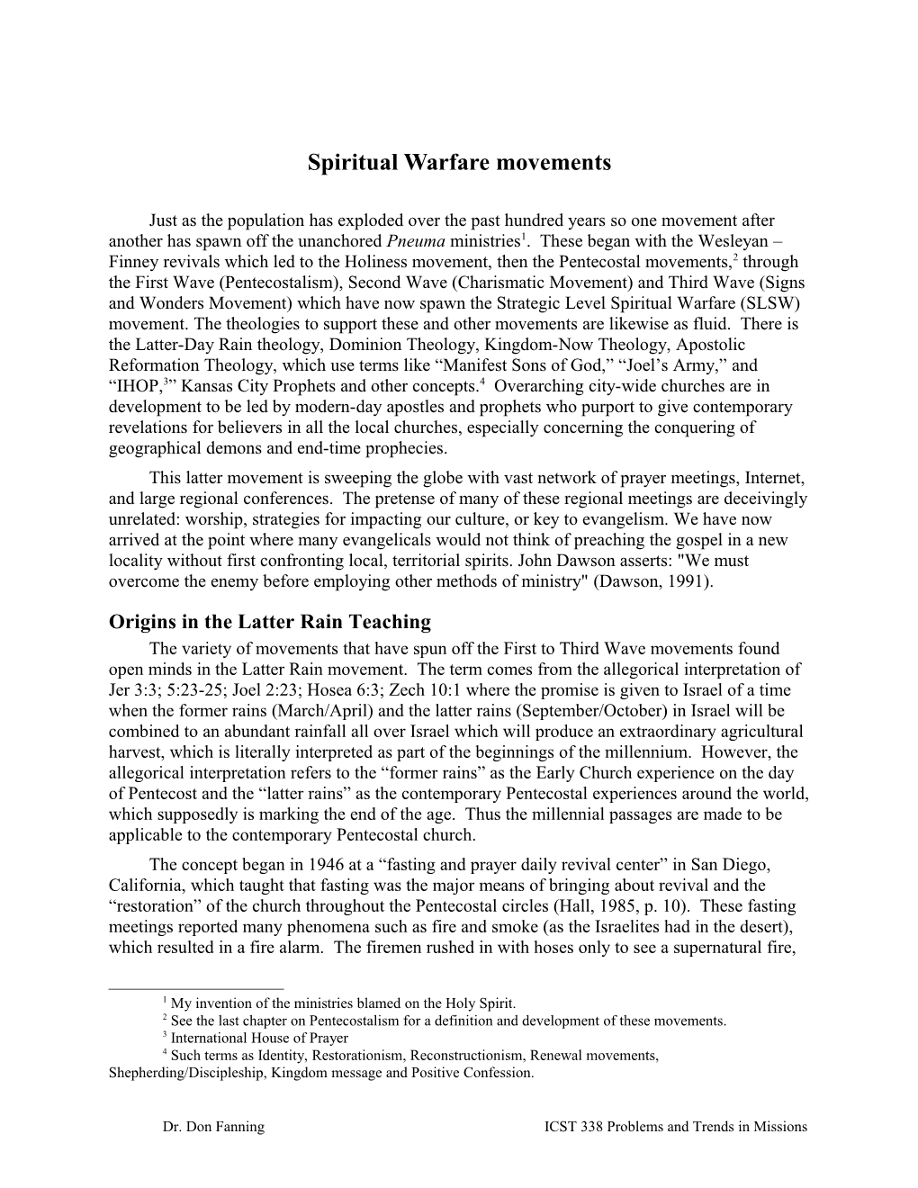 Strategic Level Spiritual Warfarepage 1