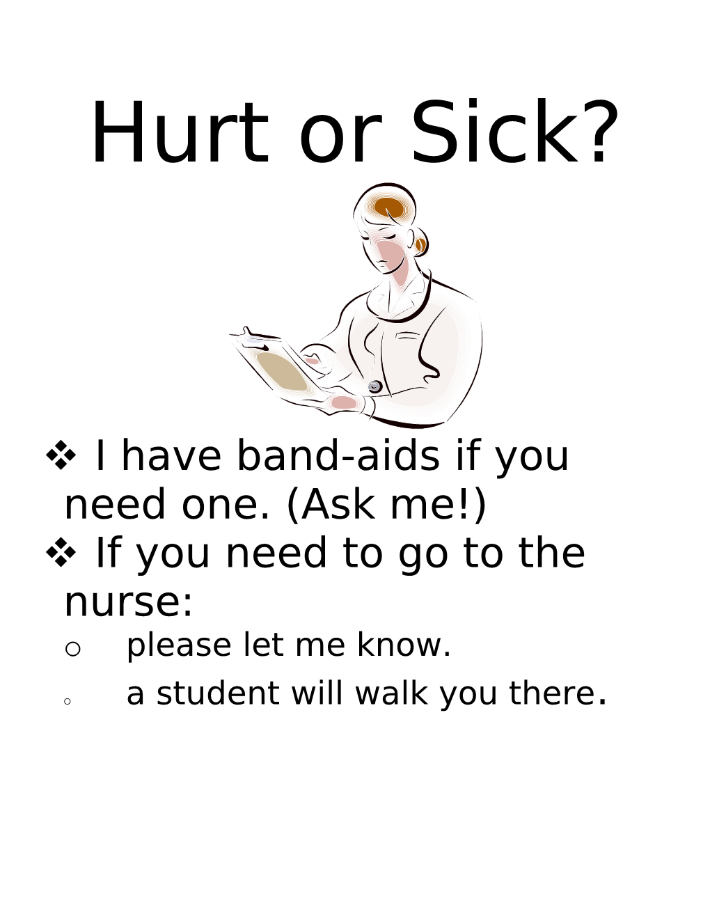 Hurt Or Sick