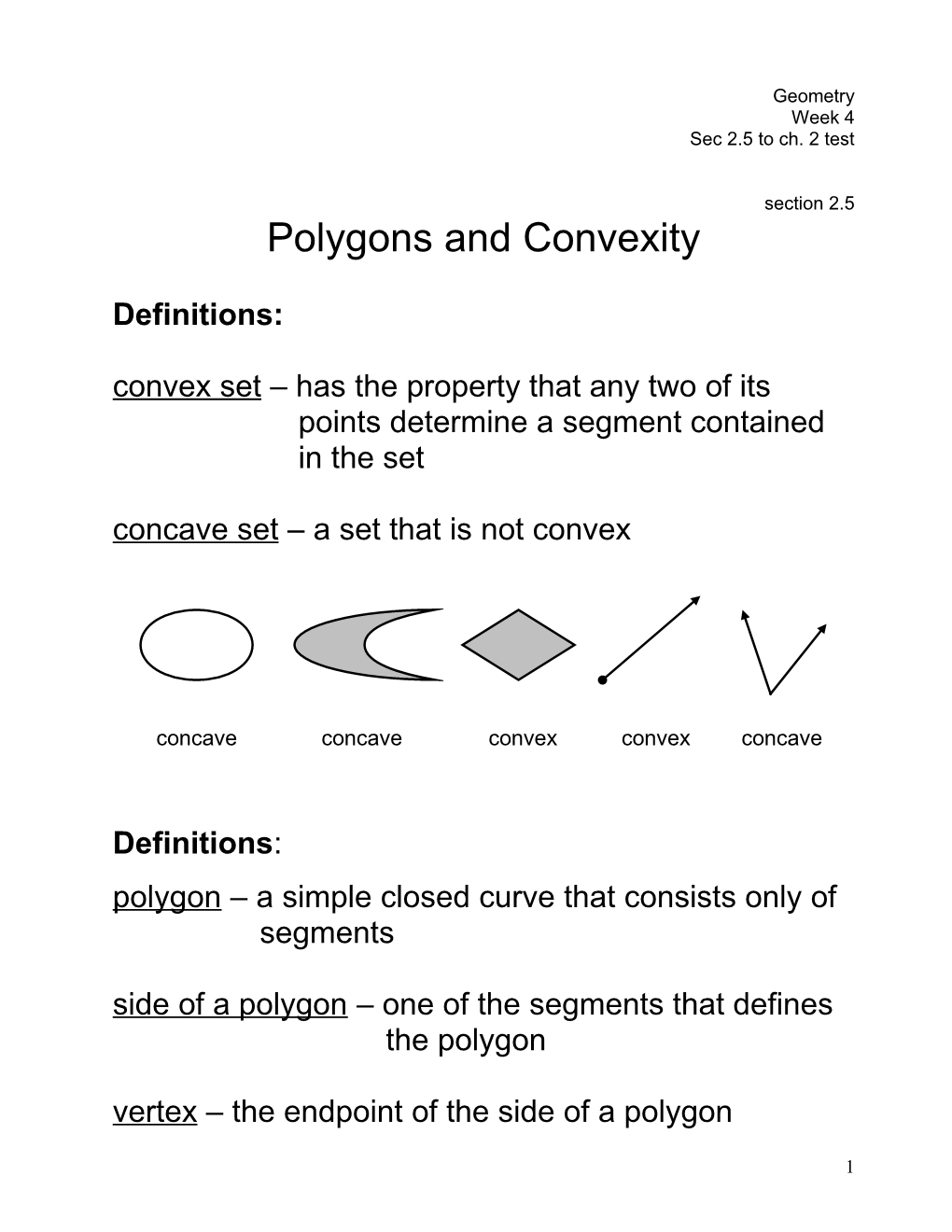 Polygon a Simple Closed Curve That Consists Only of Segments
