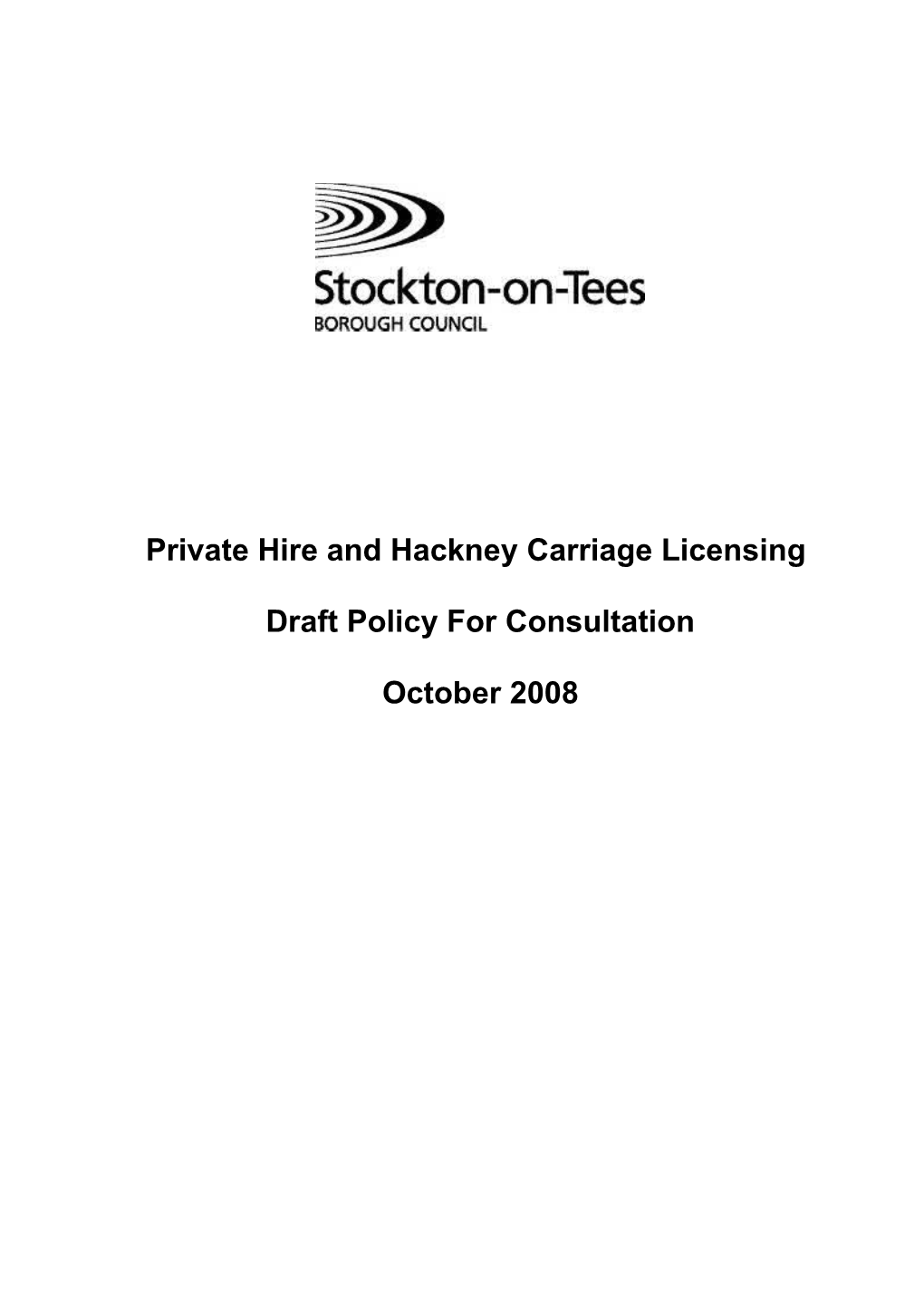 Private Hire and Hackney Carriage Licensing