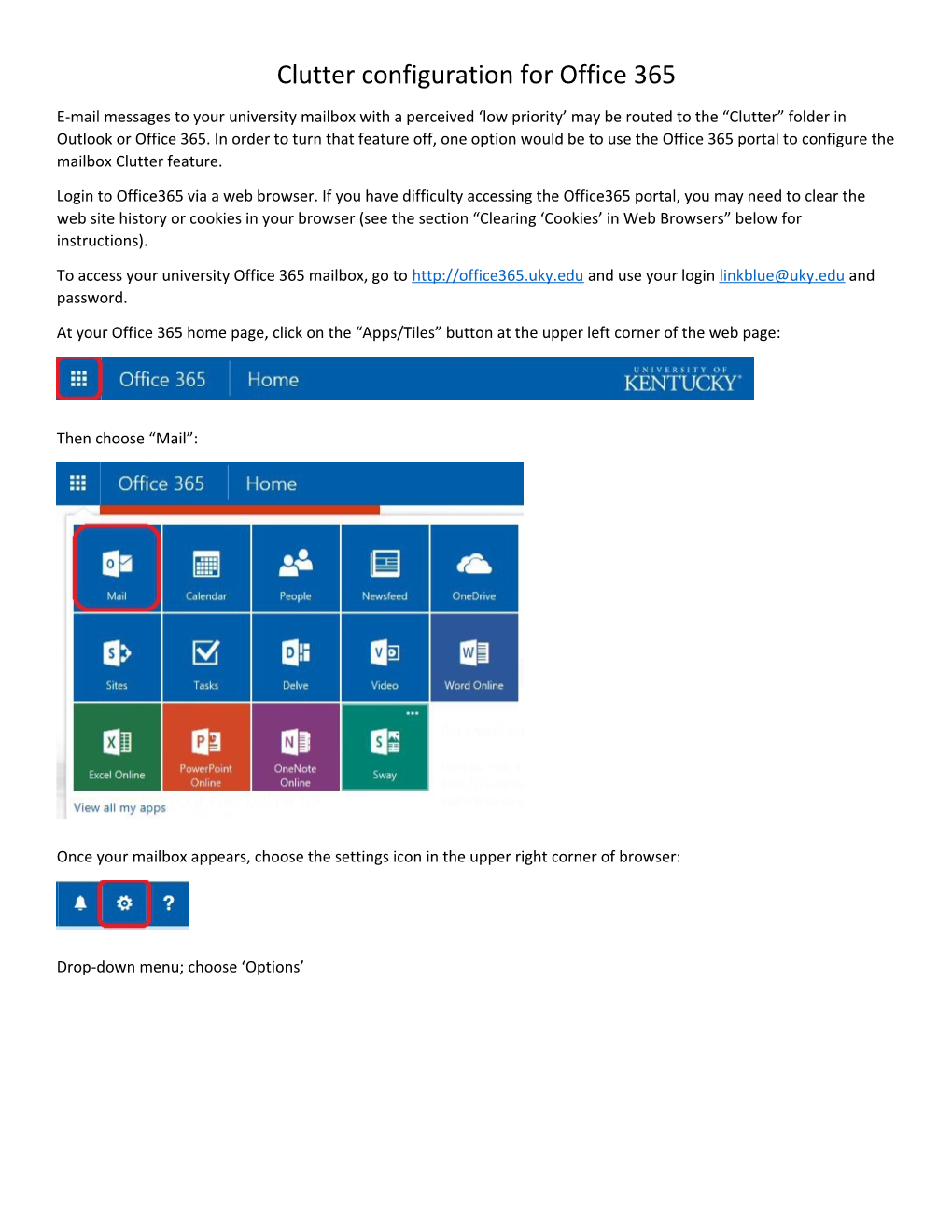 Clutter Configuration for Office 365