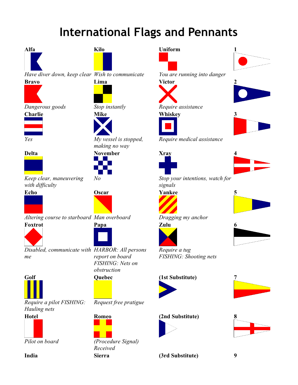 International Flags and Pennants