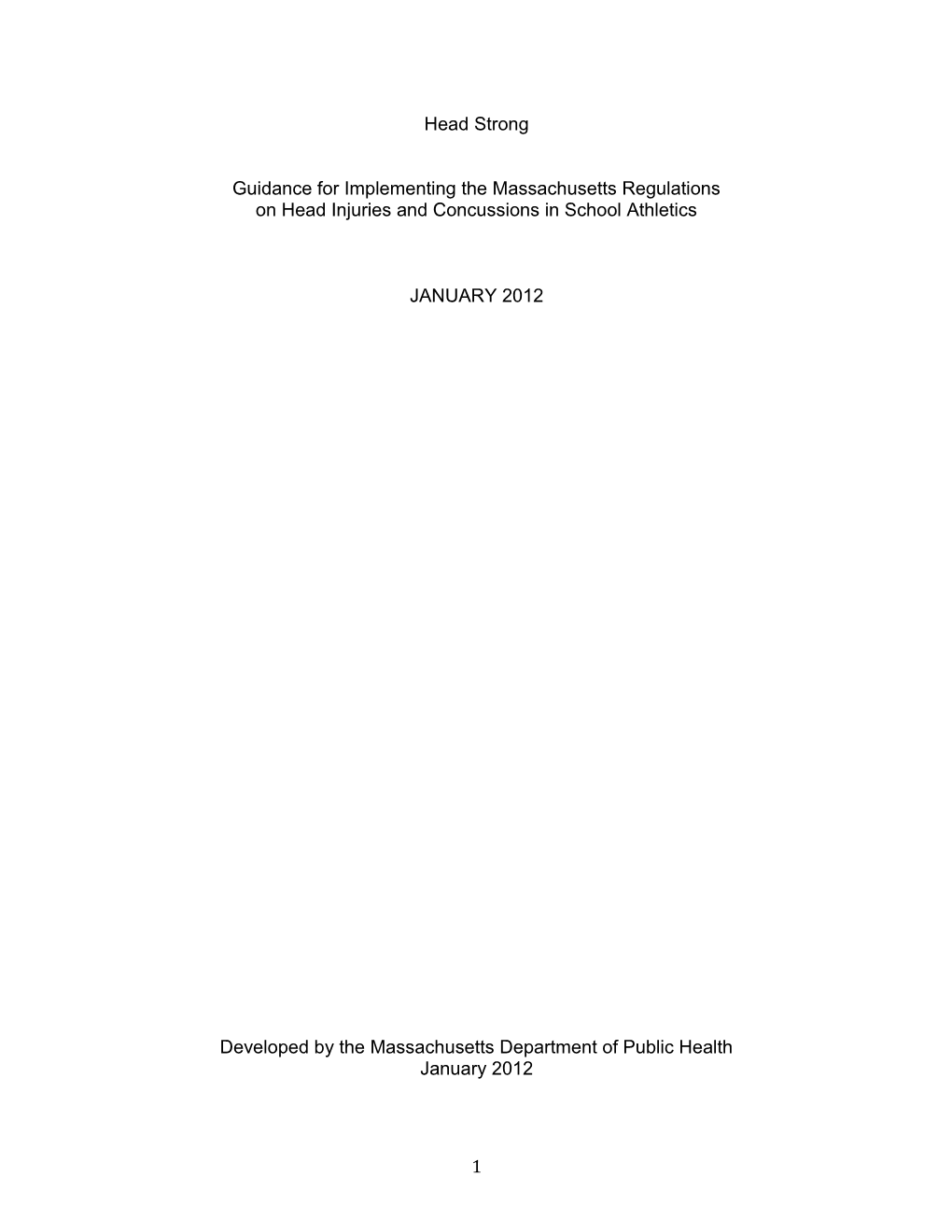 Guidance for Implementing the Massachusetts Regulations