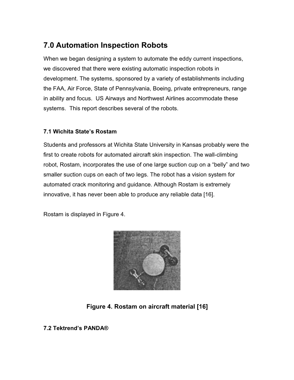 7.0 Automation Inspection Robots