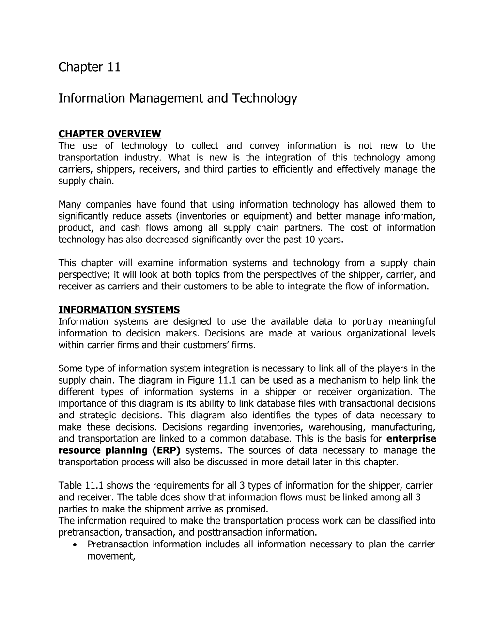 Information Management and Technology