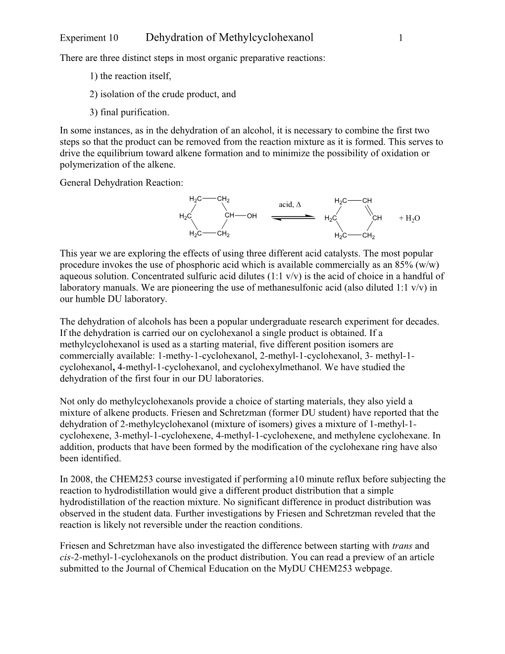 There Are Three Distinct Steps in Most Organic Preparative Reactions: the Reaction Itself