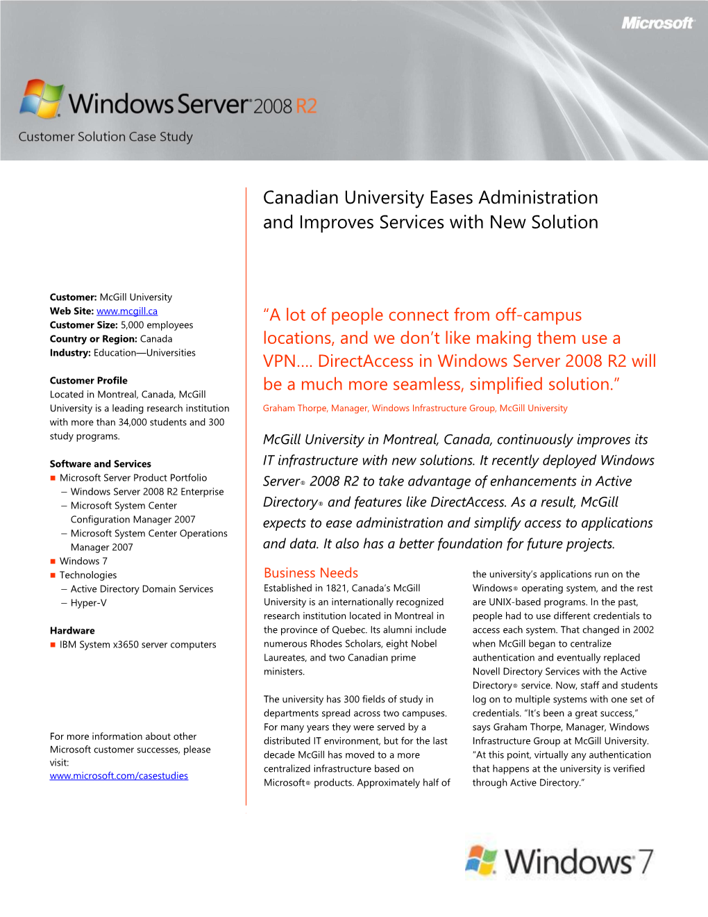 Canadian University Eases Administration and Improves Services with New Solution