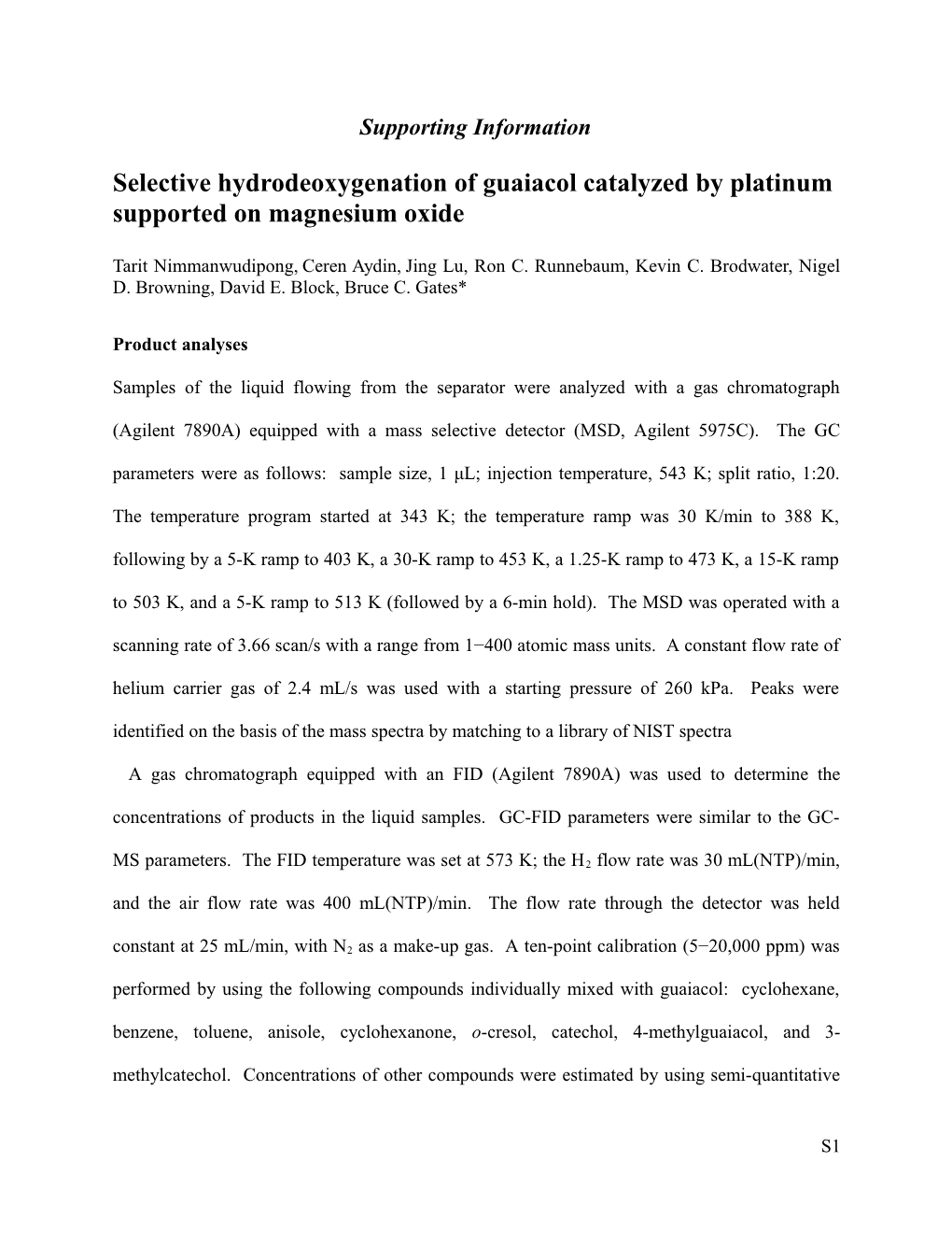 Selective Hydrodeoxygenation of Guaiacol Catalyzed by Platinum Supported on Magnesium Oxide