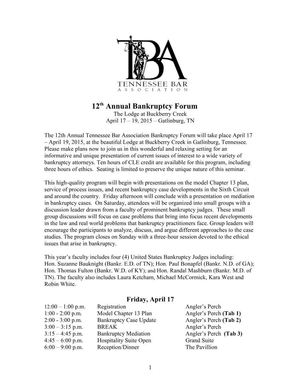 5Th Annual Bankruptcy Forum