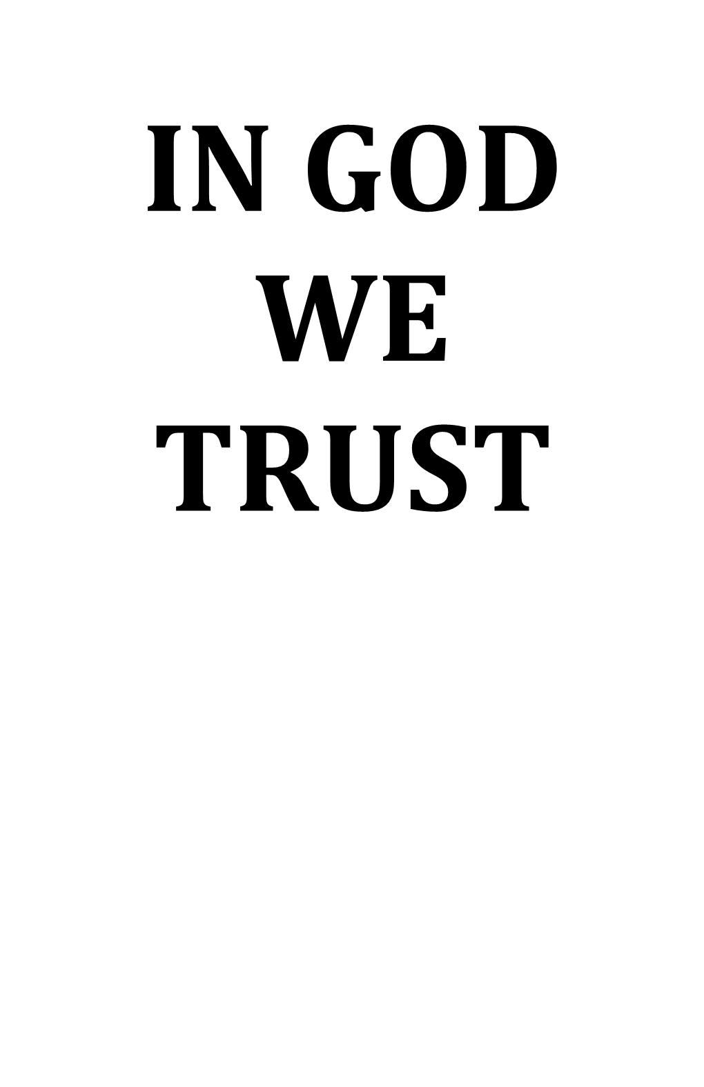 In God We Trust