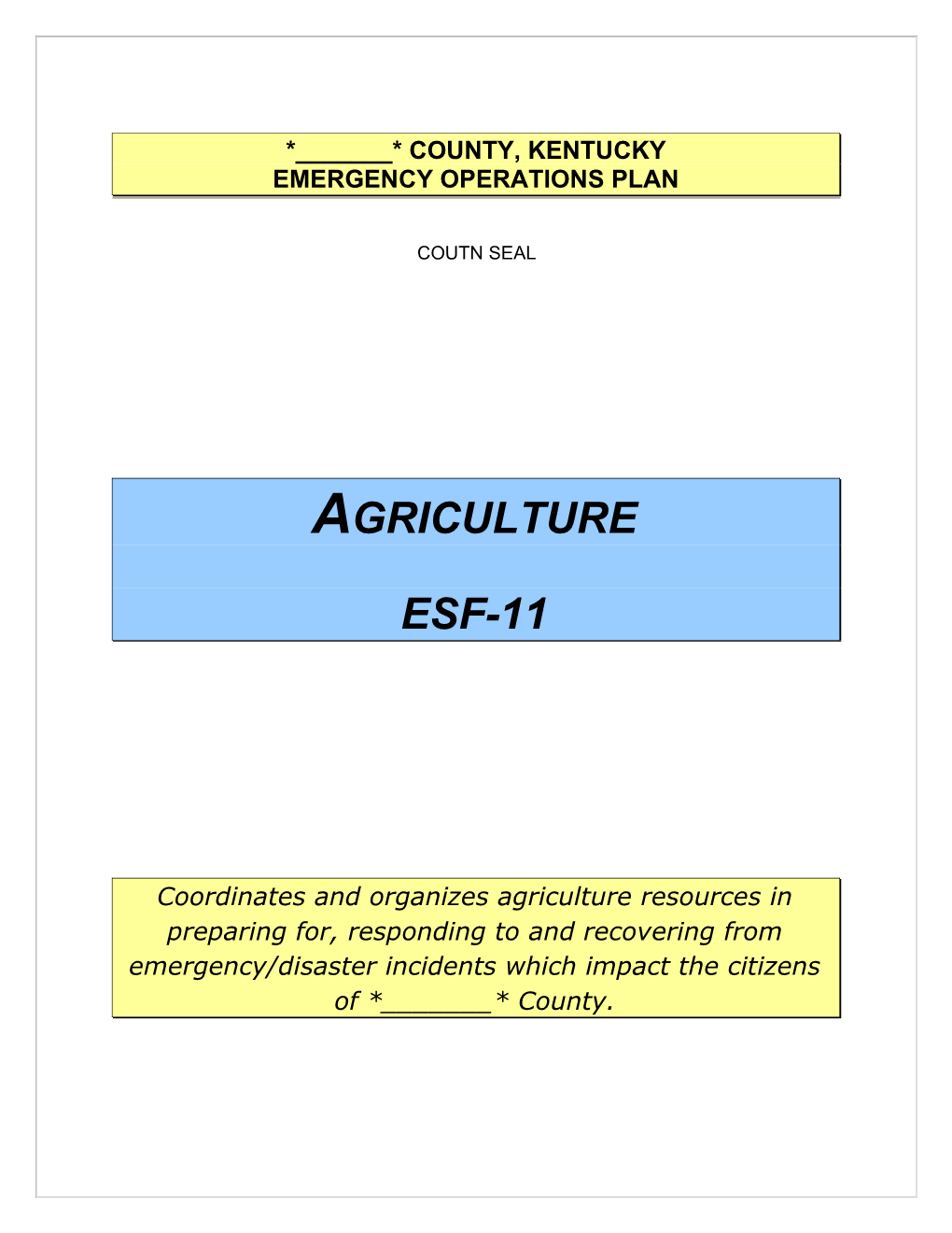 *______* County Emergency Operations Plan
