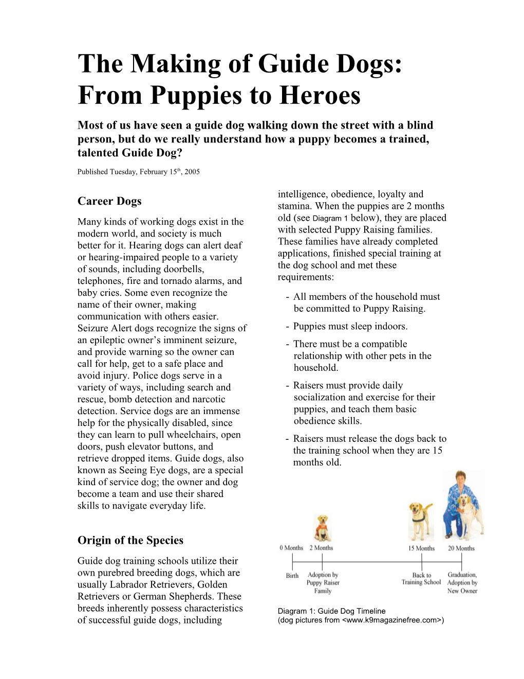 The Making of Guide Dogs