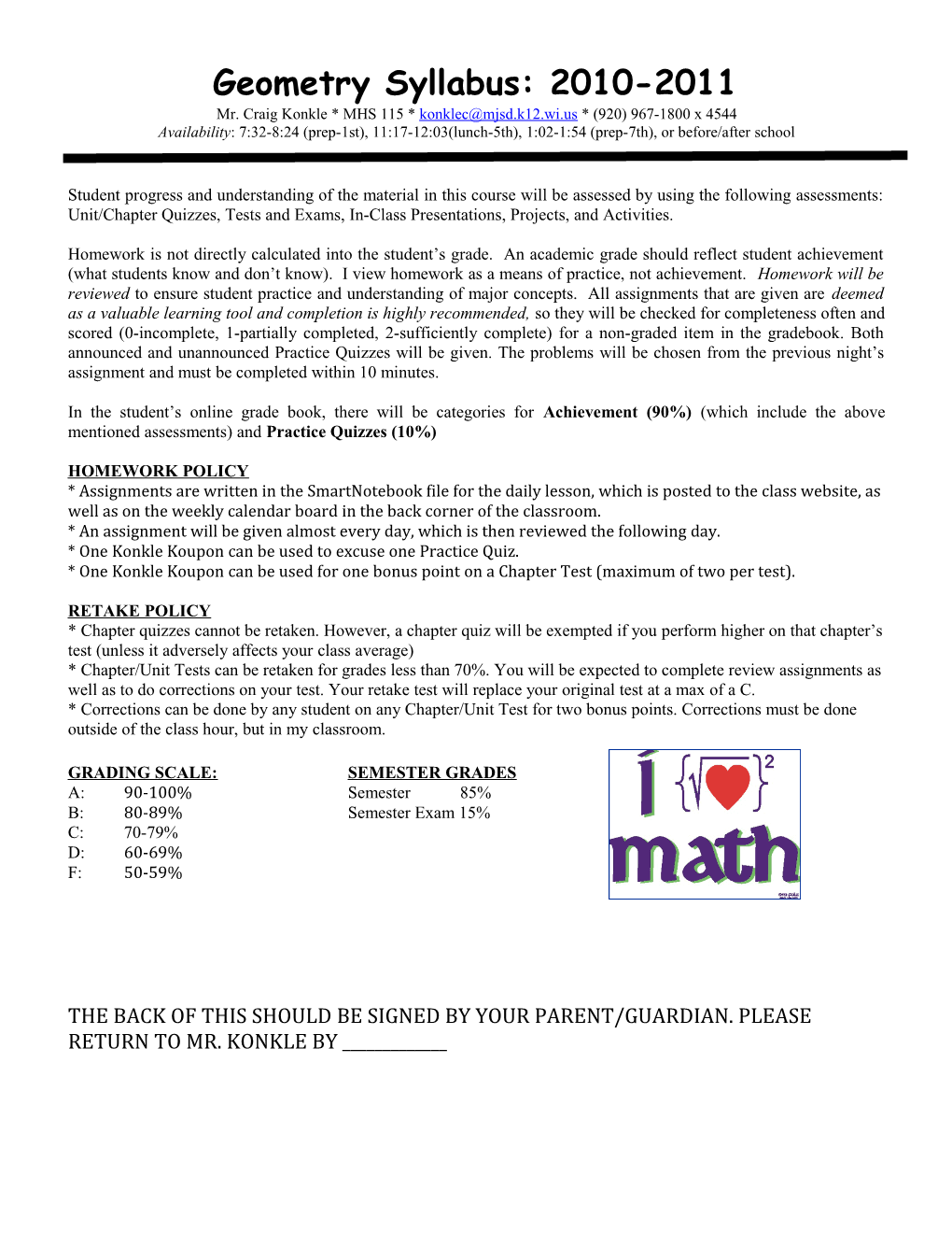 Dear Parents of Advanced Algebra/ FST Students