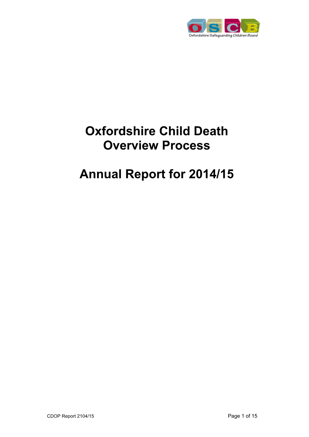 Oxfordshire Child Death