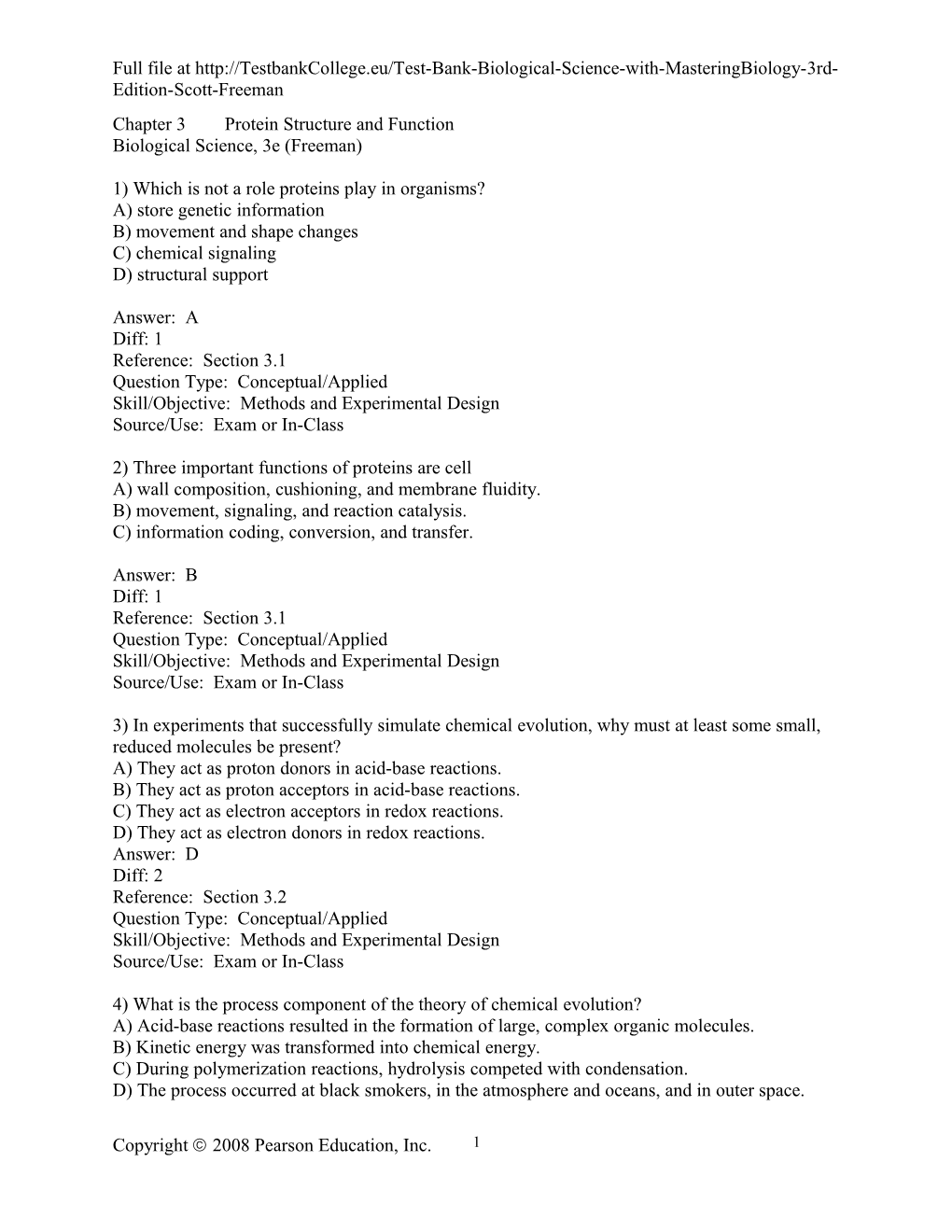 Chapter 3Protein Structure and Function