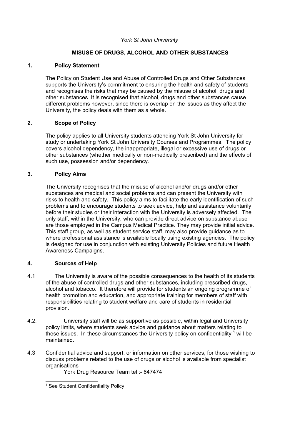 SSPP7 Misues of Drugs, Alcohol & Other Substances